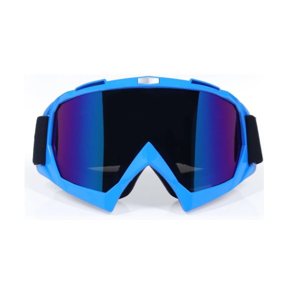 Ochelari unisex ski, snowboard si multe alte sporturi, rama albastra - lentila multicolora, O1ALM